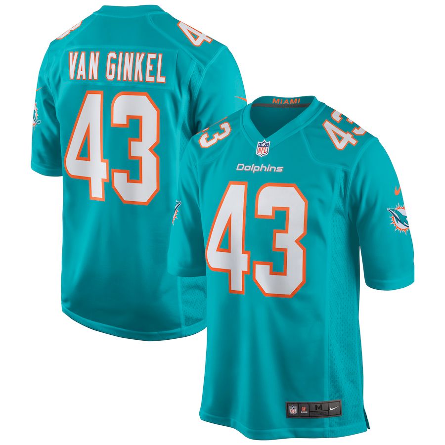 Men Miami Dolphins #43 Andrew Van Ginkel Nike Green Game NFL Jersey